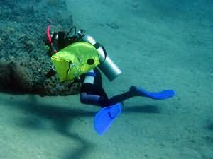 Diver With Lift Bag