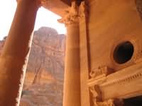 Inside the treasury at Petra