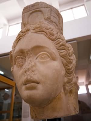 carved roman head
