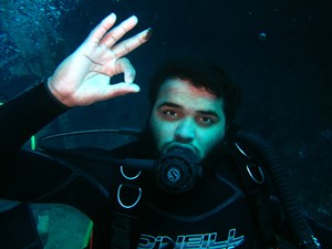 Diver without mask