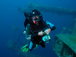 Huw diving with rebreather