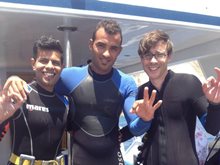 Ahmed with divers