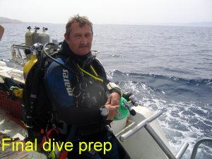Final dive preperation
