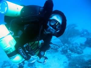 Rebreather diver in Aqaba