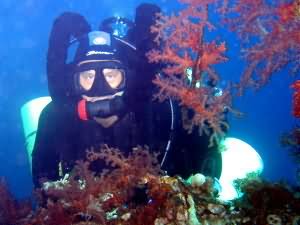 Rebreather diver in Aqaba