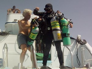 Tec support diver