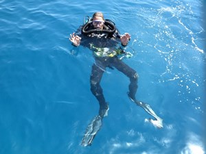 DCCR diver on surface